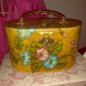 Vintage “Morning Glory” Wooden Box Purse